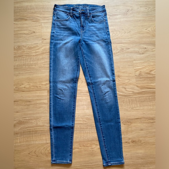 American Eagle Hi-Rise Legging Next Level Stretch Skinny Jeans - Picture 1 of 5